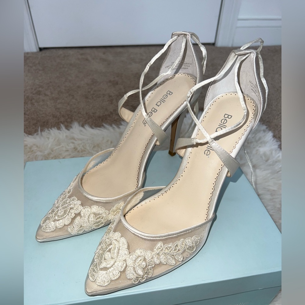 Ivory Lace high heels